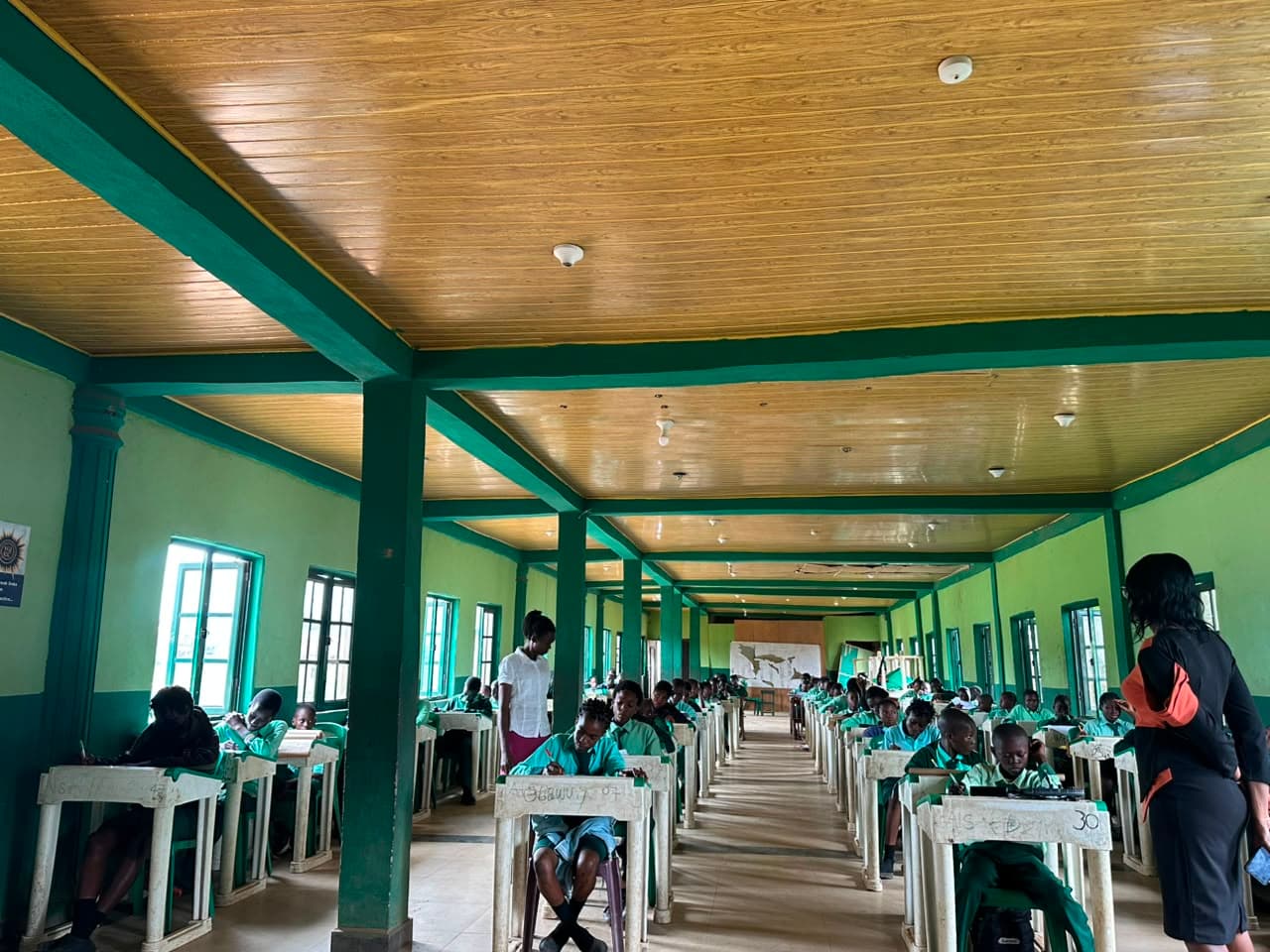 Front view of the examination hall